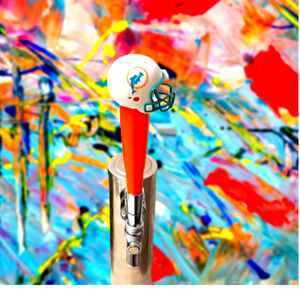 NFL Miami  Dolphins Beer Tap Handle Football Kegerator Pub Ale Pull Brew Retro